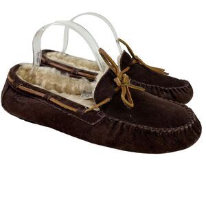 Ugg Australia Mens 5133 Dakota Brown Suede Leather Slippers Loafers Shoes sz 8